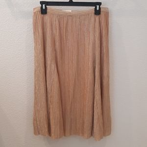 Maeve metallic midi skirt